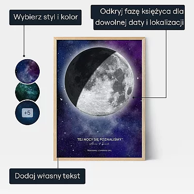 Nasz Ksiezyc — personalizowany plakat fazy księżyca