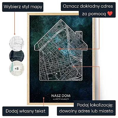 Plakat Nasz Dom — personalizowany portret zwierzaka