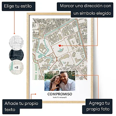 Mapa De Compromiso — impresión artística personalizada