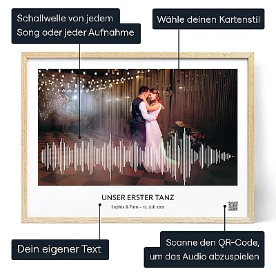 Erstes Tanzlied Als Schallwellen Kunst — personalisiertes Schallwellen-Poster - Schweiz