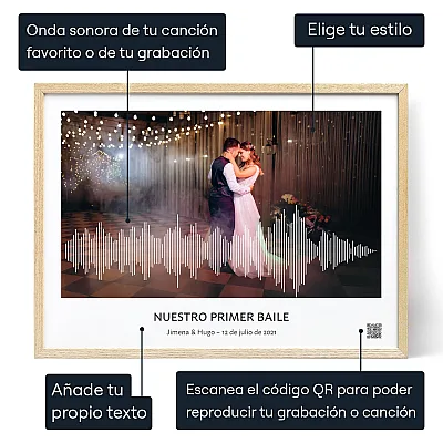 Onda Sonora De Nuestro Primer Baile — impresión personalizada onda sonora