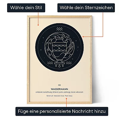 Personalisierung Sternzeichen Wassermann - Wassermann Sternzeichen