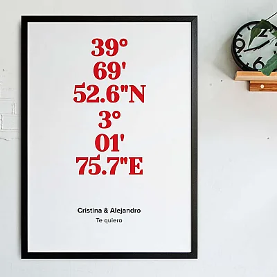 regalo con coordenadas