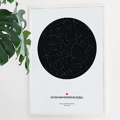 mapa nieba plakat