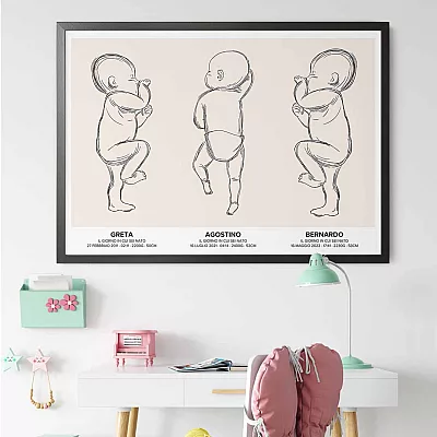 quadro nascita Tripletta