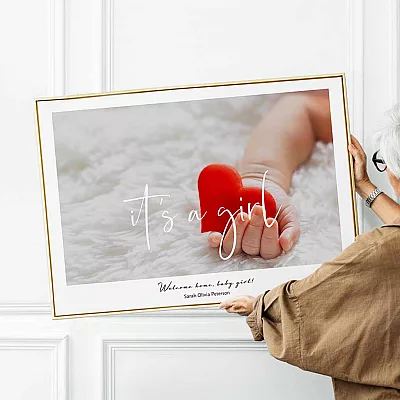 its a girl photo wall at