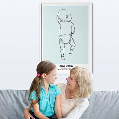 hello world baby art