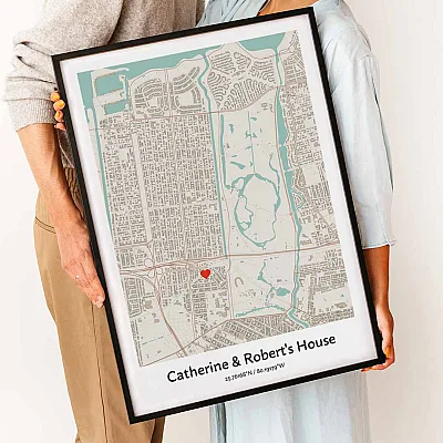 personalized parents house map
