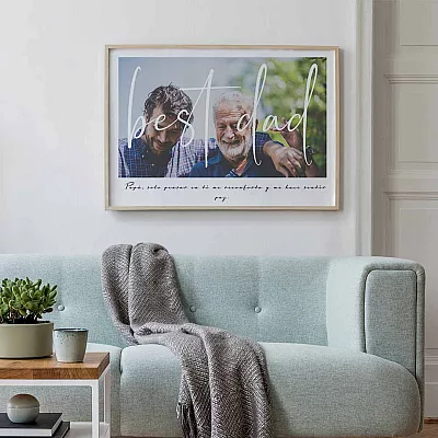 Regalo fotográfico para papá poster