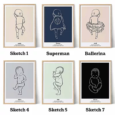 birth poster color and illustration