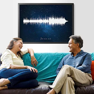 Ich liebe dich Schallwellen Geschenk