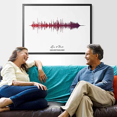 Hochzeitsgelübde als Schallwellen-Kunst Geschenk