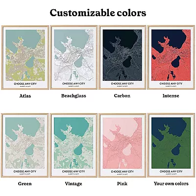 colores personalizables carteles mapa