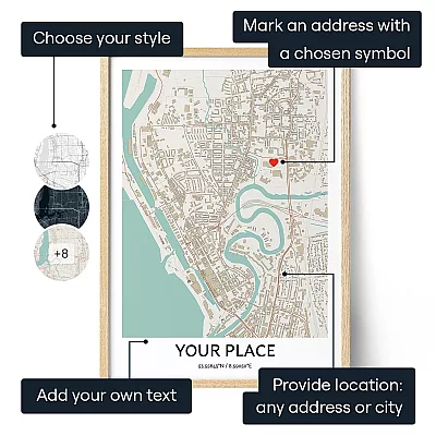 cómo personalizar el póster del mapa de la ciudad