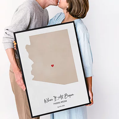 watercolor map gift