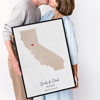 watercolor where we met map gift