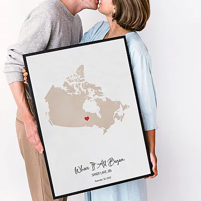 Custom Watercolor Map