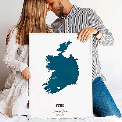 Custom Watercolor Map