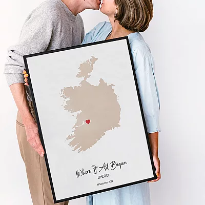 Custom Watercolor Map