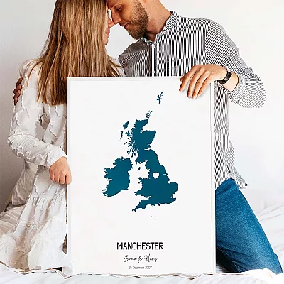 Custom Watercolour Map