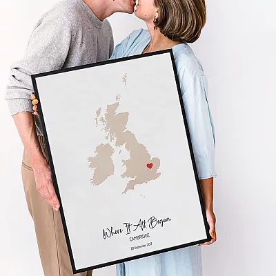 Custom Watercolour Map