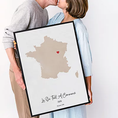Carte aquarelle personnalisée