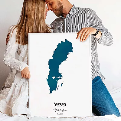 Anpassad akvarellkarta