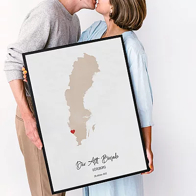 Anpassad akvarellkarta