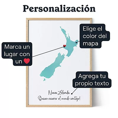 Mapa personalizado en acuarela