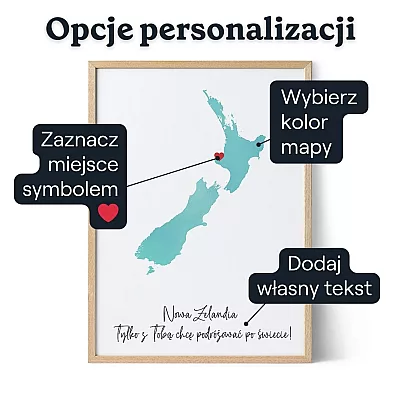Personalizowana Mapa - Akwarela