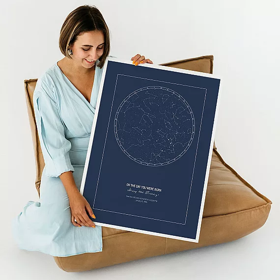 Personalized 40th Birthday Star Map