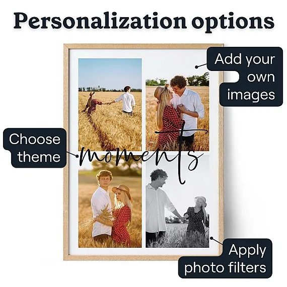 personalized 4 photo collage poster