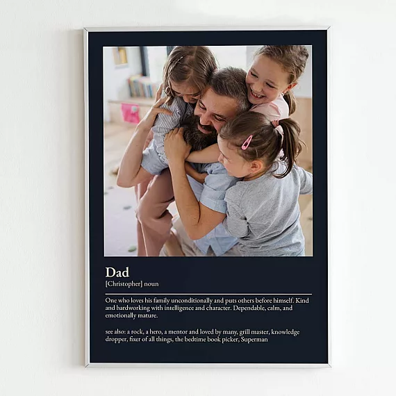 Personalized Dad Definition Poster