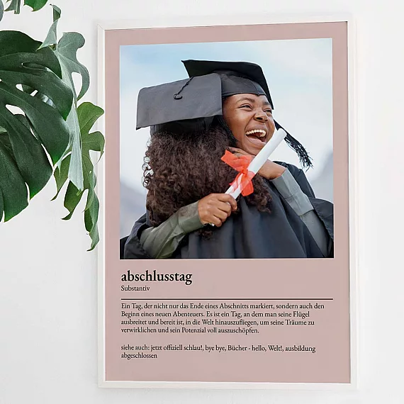 Abschluss Definition Foto Poster