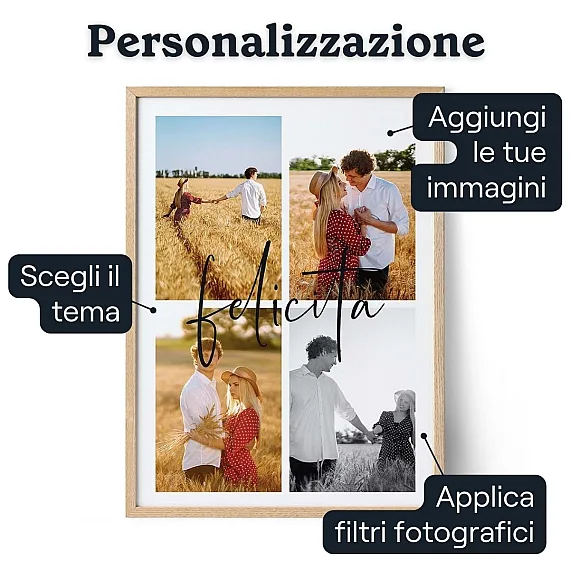 Collage personalizzato di 4 foto