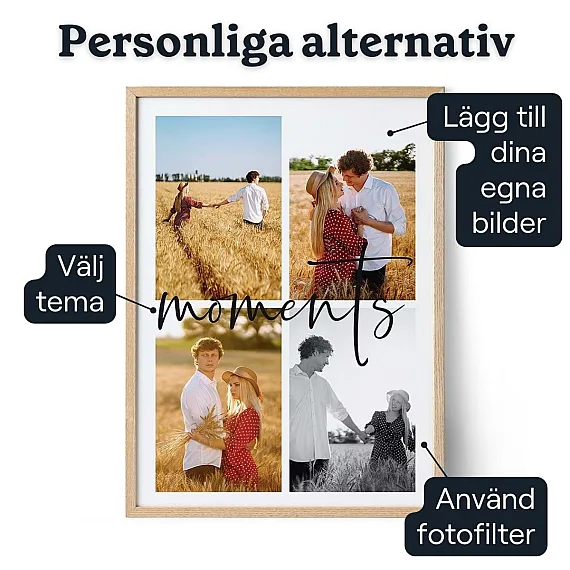 Personlig 4-foto kollage