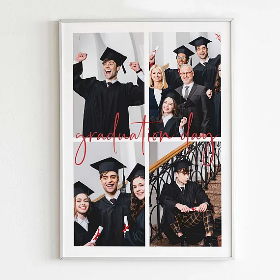 Graduation 4 Photo Collage Print