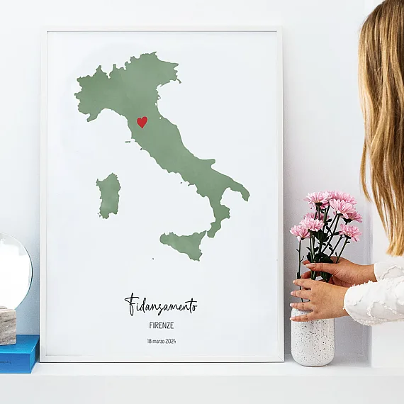 Mappa Acquerellata fidanzamento