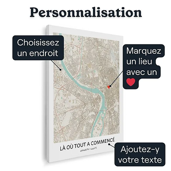Personnalisation de la toile de carte