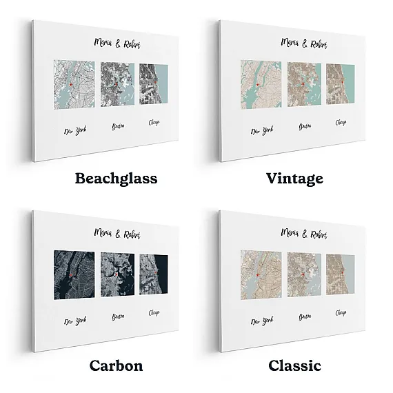 Triple map canvas colors