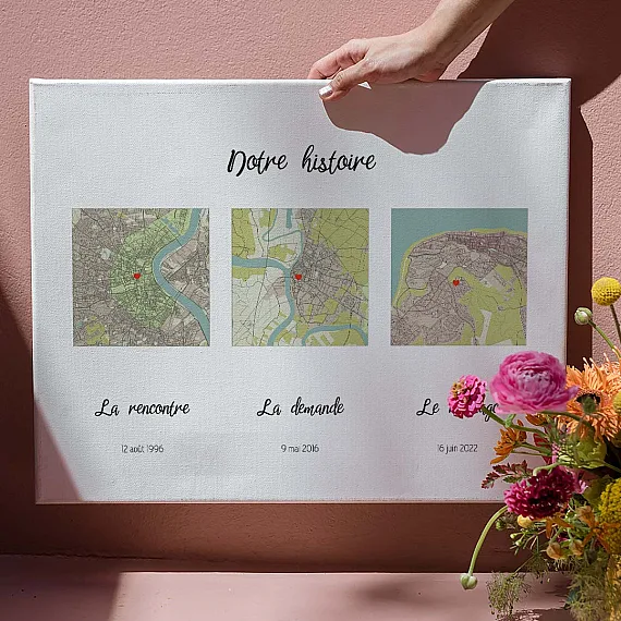 Toile de Carte Rencontre Fiançailles Mariage-3