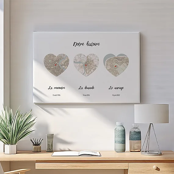 Toile de Carte Rencontre Fiançailles Mariage-2
