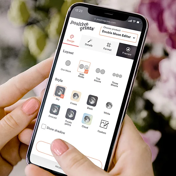 moon with photo mobile editor
