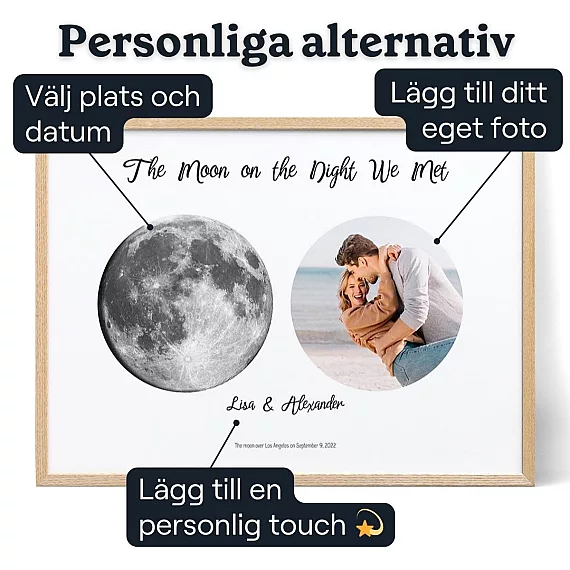 Forlovning Natt Mandag Fas Med Foto — personlig konstprint