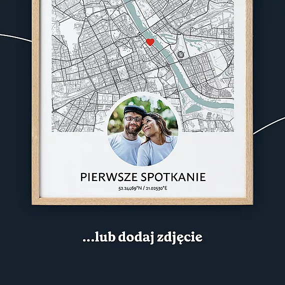 mapa plakat nasze pierwsze spotkanie