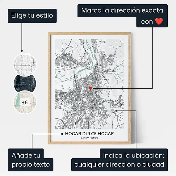Mapa De Un Nuevo Hogar — regalo personalizado para él