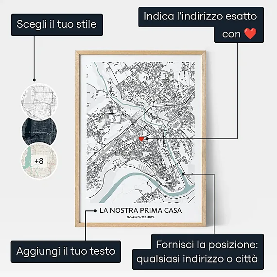 Mappa Della Nuova Casa — regalo personalizzato per lui
