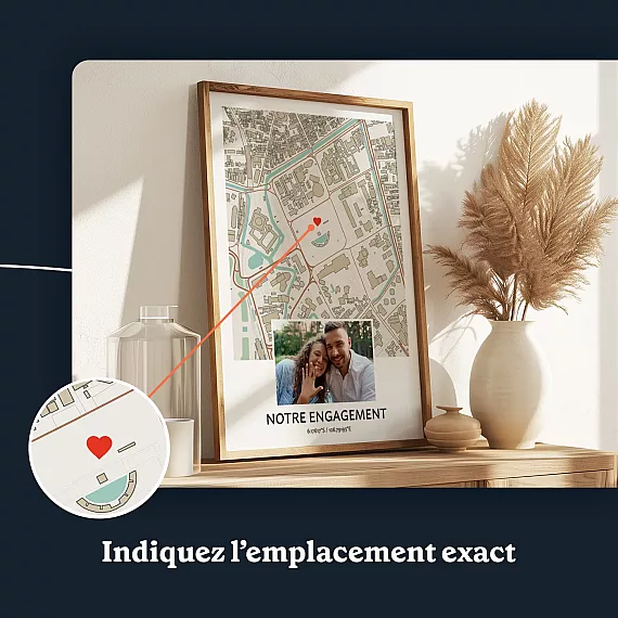 Carte Nos Fiançailles fr heart