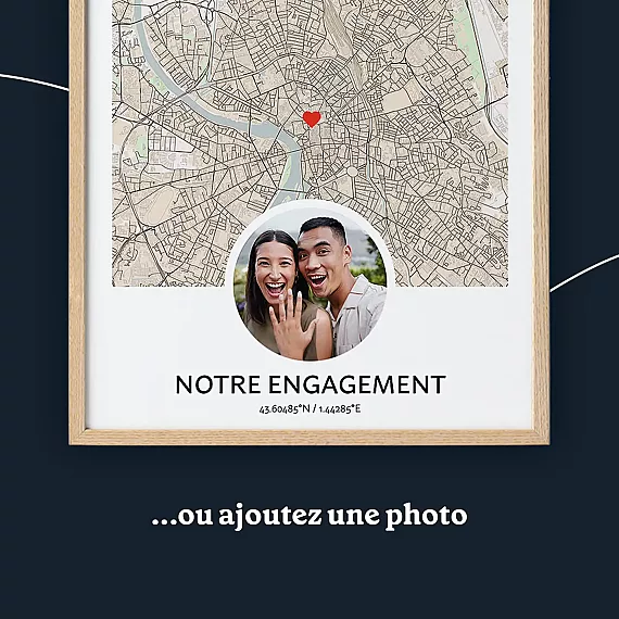 Carte Nos Fiançailles fr photo