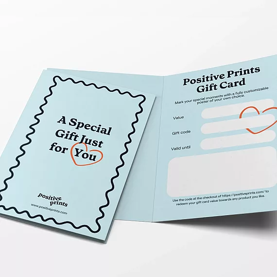 Presentkort — personlig konstprint